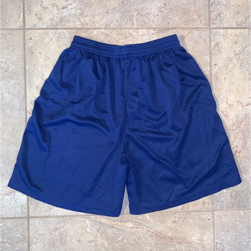 FC Barcelona Blue Shorts Elastic Waistband Inside Drawstring FCB Soccer - Men XL - Picture 2 of 9